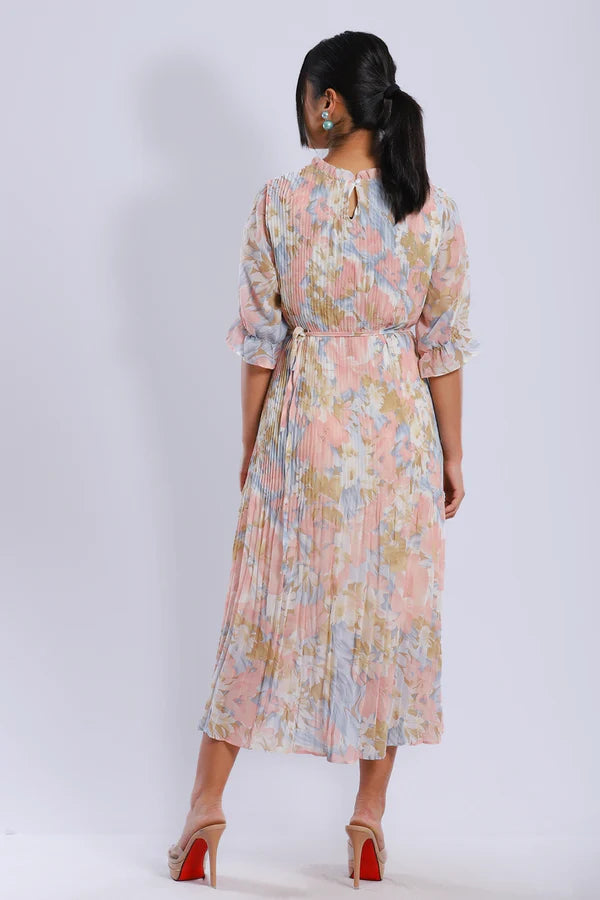 Pleated Long Dress