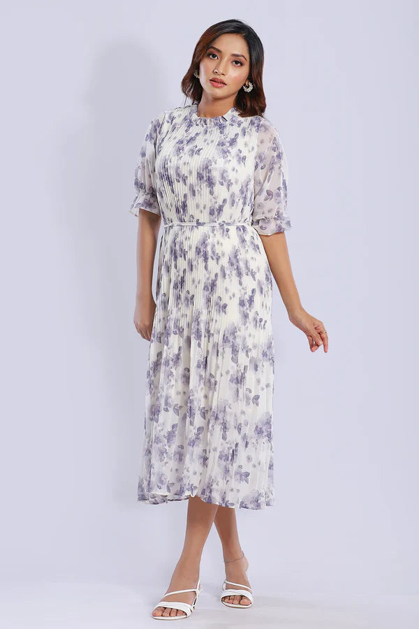 Pleated Long Dress