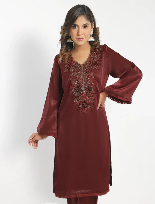 Velvet Patch Worked Kameez