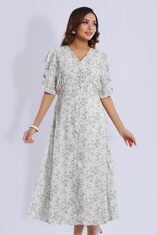 Pleated Long Dress